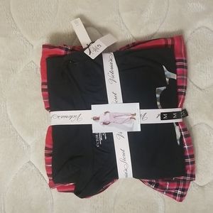Victorias Secret red & black plaid PJ set